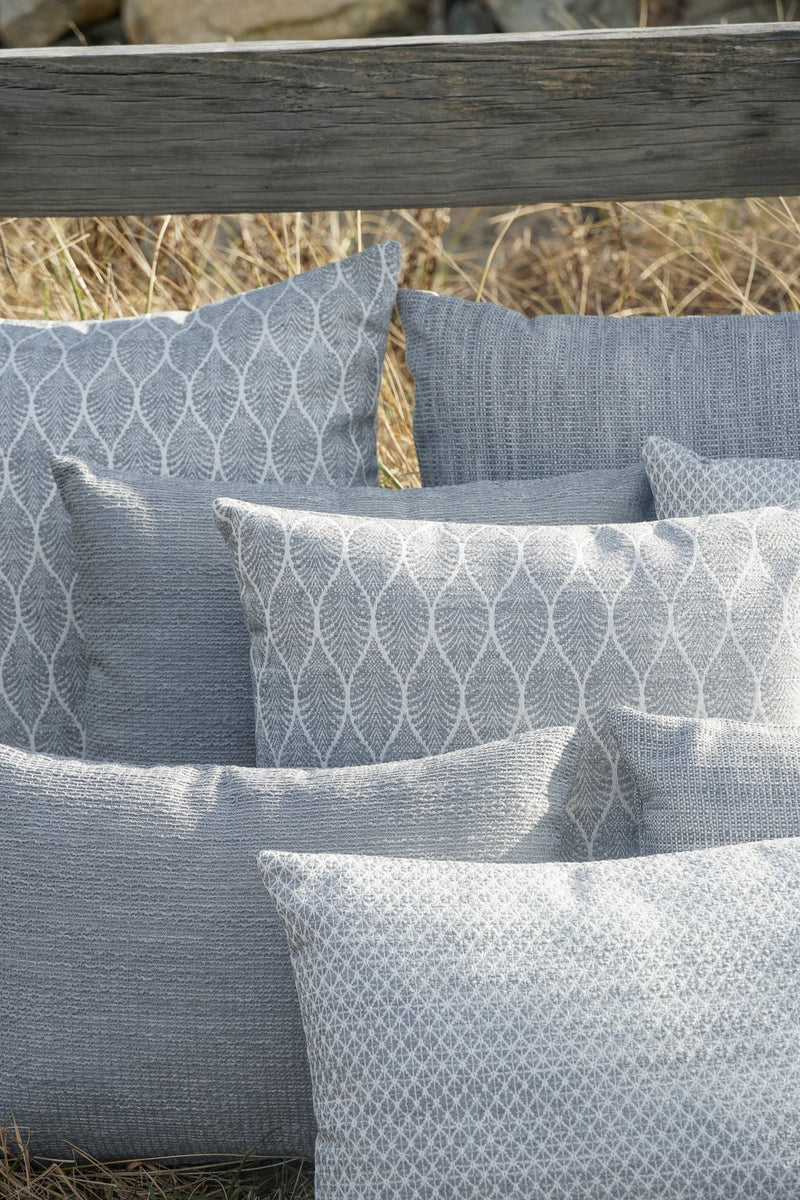 Coastal Breeze 24x24 Grey Outdoor Pillow