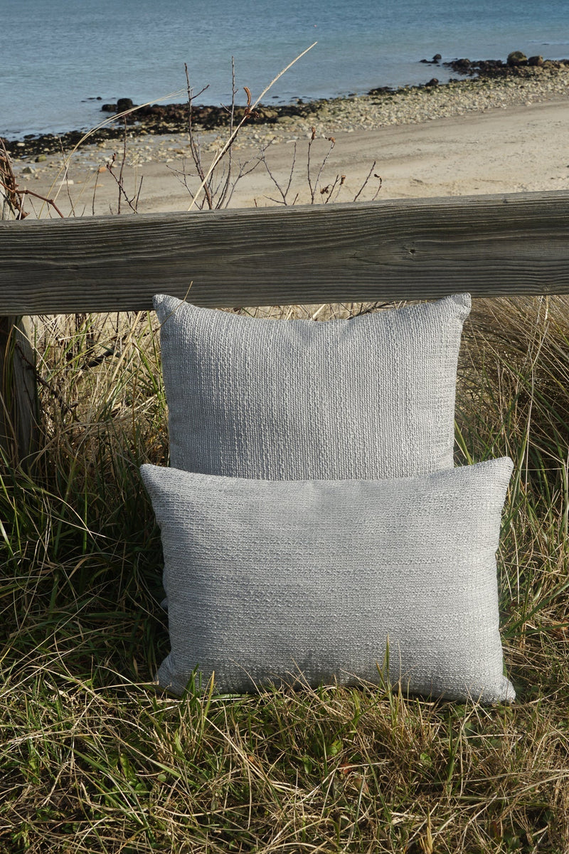 Natural Waves 24x24 Grey Outdoor Pillow