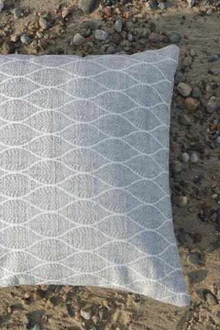Summer Flora 20x20 Grey Outdoor Pillow