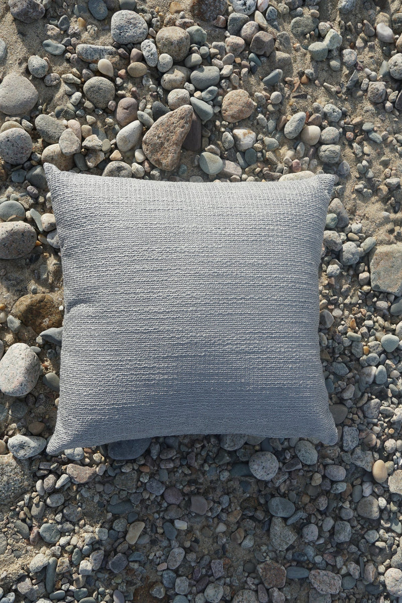 Natural Waves 20x20 Grey Outdoor Pillow
