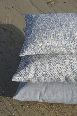 Summer Flora 20x20 Indigo Outdoor Pillow