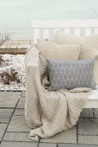 Summer Flora 24x24 Indigo Outdoor Pillow