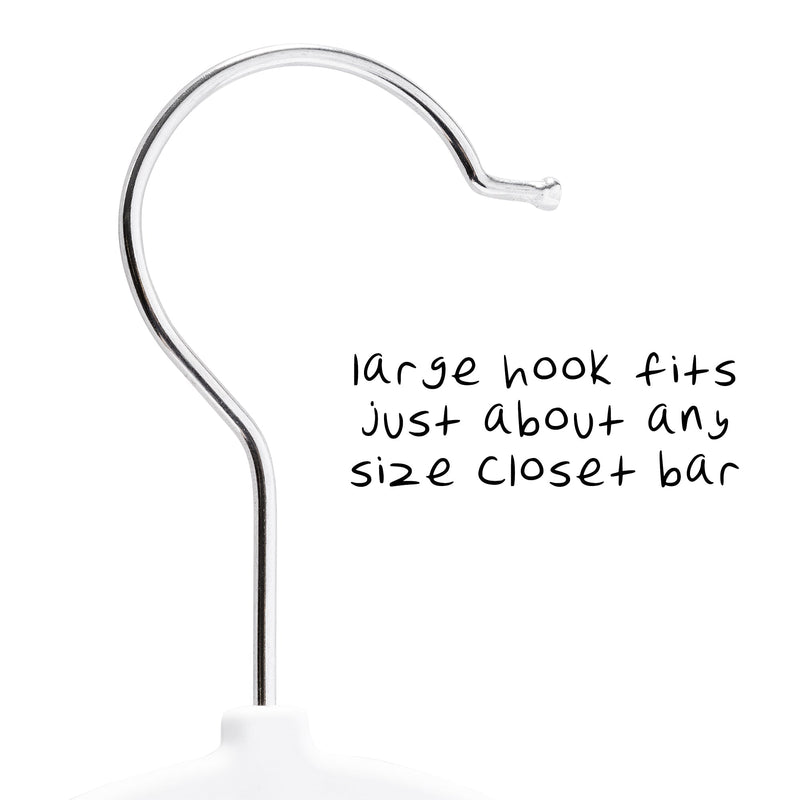 Honey Can Do 50-Pack Rubber Space-Saving Hangers, White