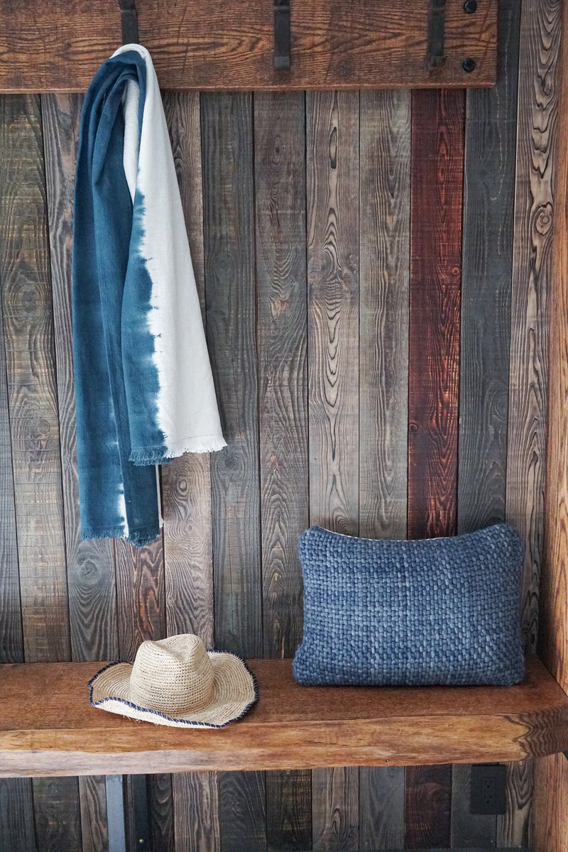 Handwoven Luxe Indigo Pillow 14X20