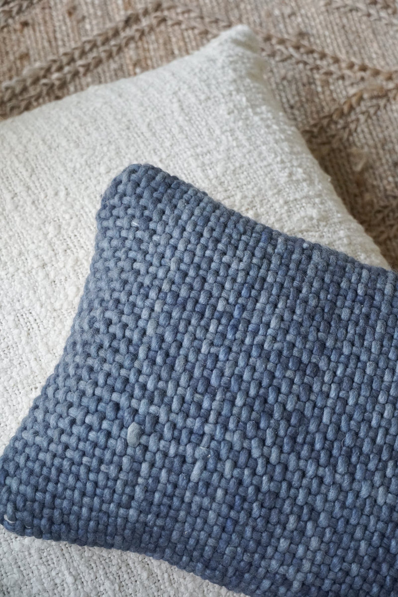 Handwoven Luxe Indigo Pillow 14X20