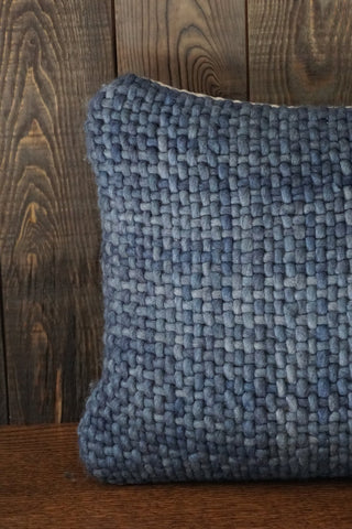 Handwoven Luxe Indigo Pillow 20X20