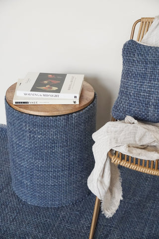 Handwoven Luxe Indigo Rug 5x8