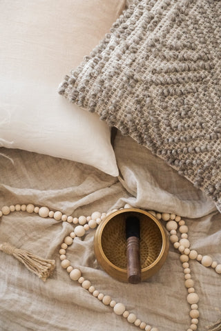 Handwoven Mocha Pattern Pillow 14X20