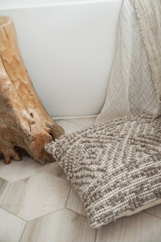 Handwoven Mocha Pattern Pillow 20X20