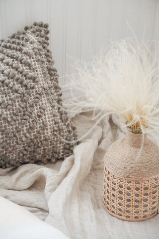 Handwoven Mocha Pattern Pillow 20X20