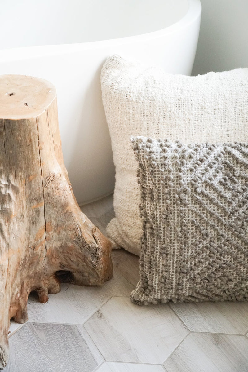 Handwoven Mocha Pattern Pillow 20X20