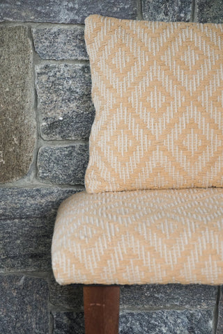 Handwoven Yellow Diamond Pillow 14X20