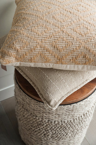 Handwoven Yellow Diamond Pillow 20X20
