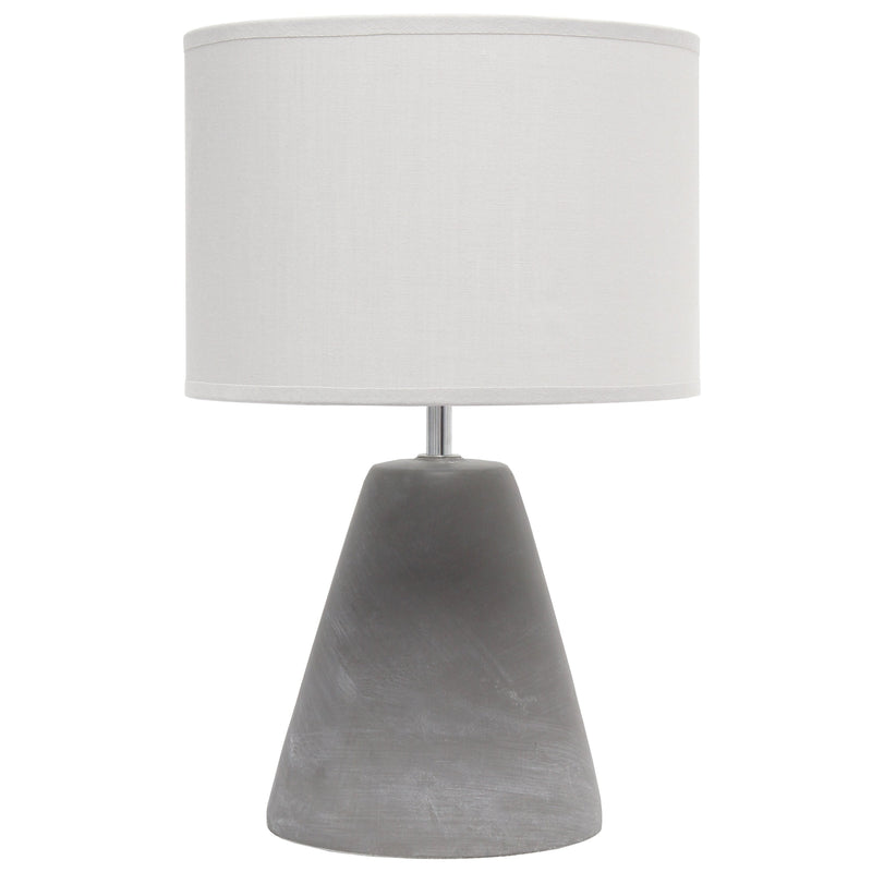 Simple Designs Pinnacle Concrete Table Lamp, Gray