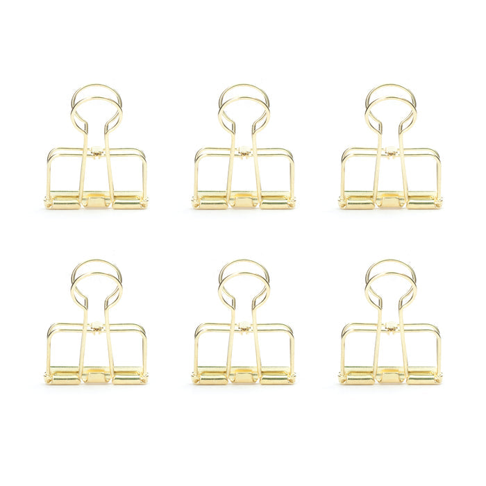 Gold Wire Clips Set Of 6