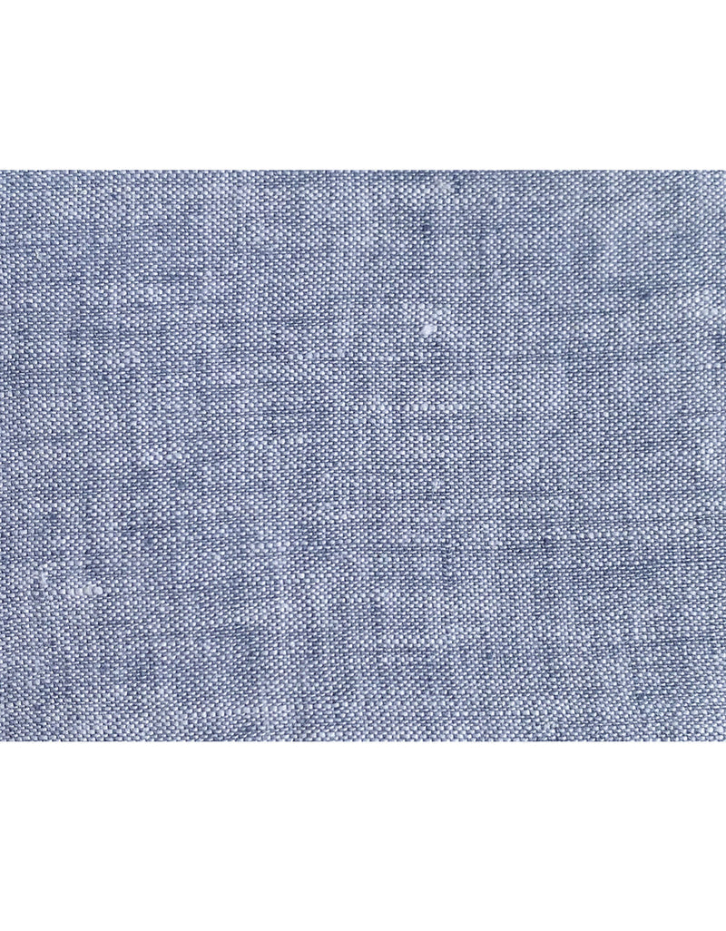 Chambray Blue Linen Down Pillow 14x20