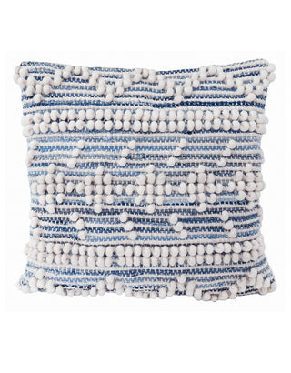 Handwoven Recycled Denim Pillow 20x20