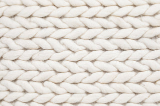 Handwoven Braided White Pillow 14X40