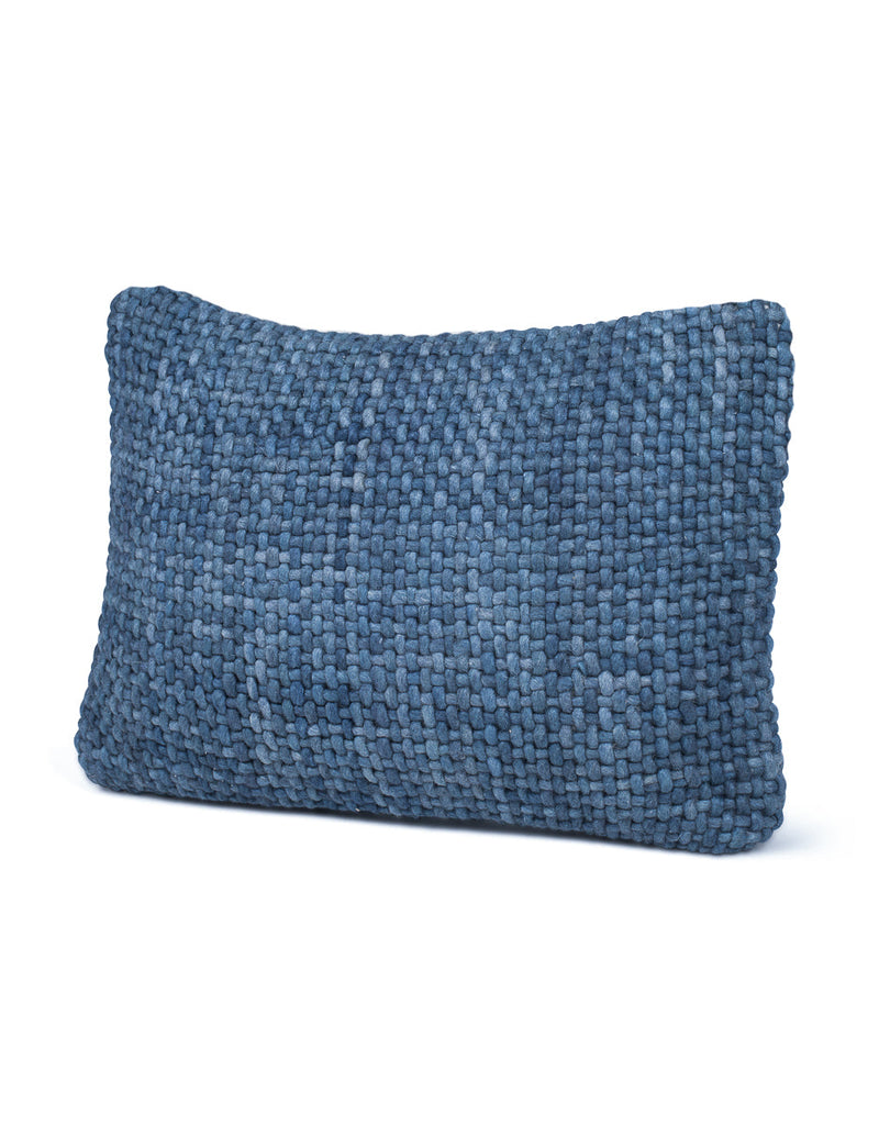 Handwoven Luxe Indigo Pillow 14X20