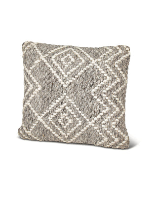 Handwoven Grey Diamond Pillow 20x20 ()