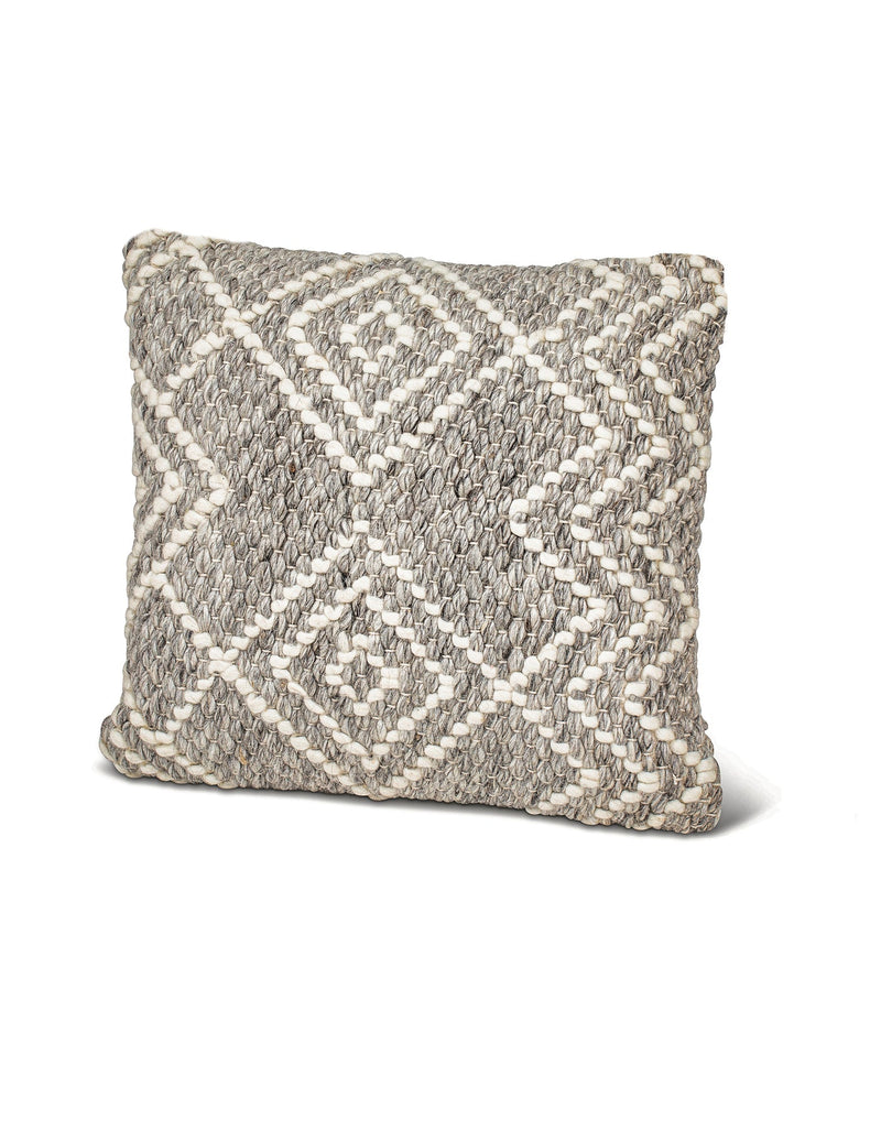 Handwoven Grey Diamond Pillow 20x20