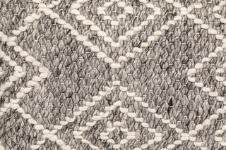 Handwoven Grey Diamond Pillow 14x40