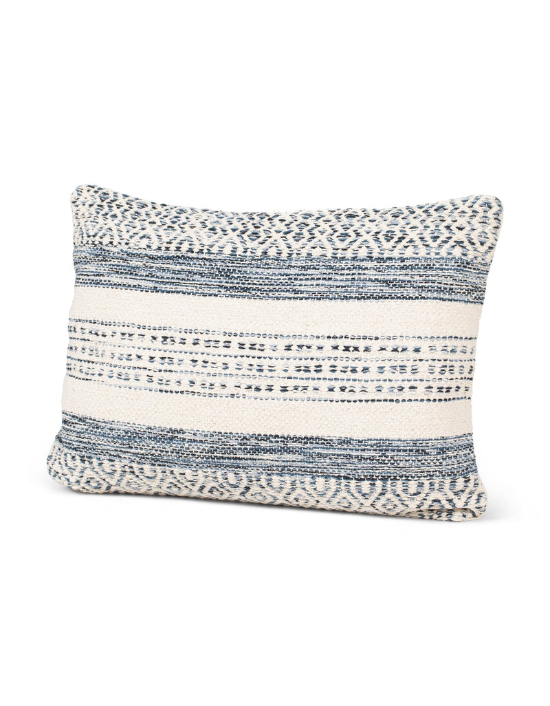 Handwoven Indigo Striped Pillow 14X20