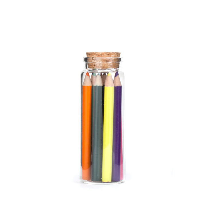 Colored Pencils Set Of 12 In Glass Jar