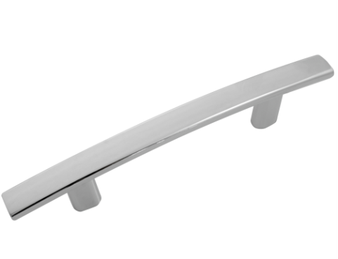 Laurey 96mm Contempo Arched Bar Pull in Polished Chrome - Pack of 10