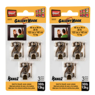 2 Pack HangZ Gallery 30lb Picture Hooks