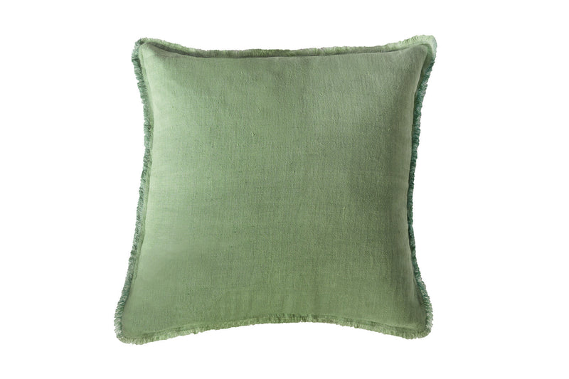 Green Cross-dye So Soft Linen Pillow