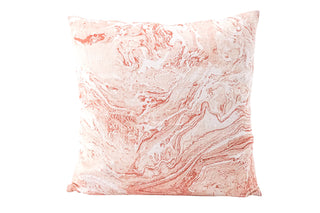 Pink Marbled Linen Pillow