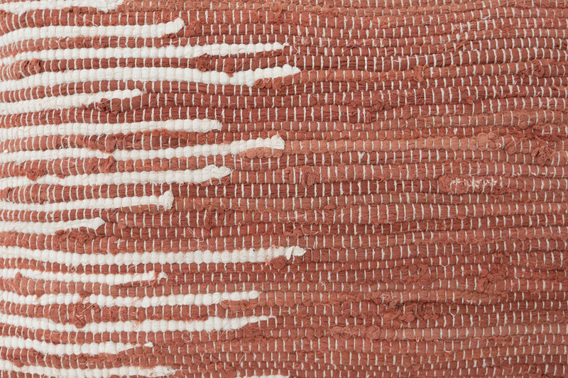 Terracotta Handwoven Striped Pillow 14x20