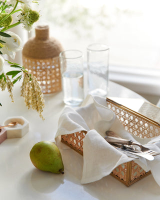 Natural Cane Wicker Decor Box - Medium