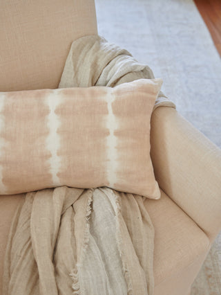 Crinkled Double Weave Linen Throw
