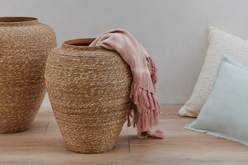 Natural Seagrass Rope Jars