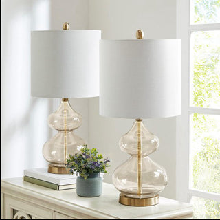 Home Outfitters Gold Table Lamp Set of 2Casual