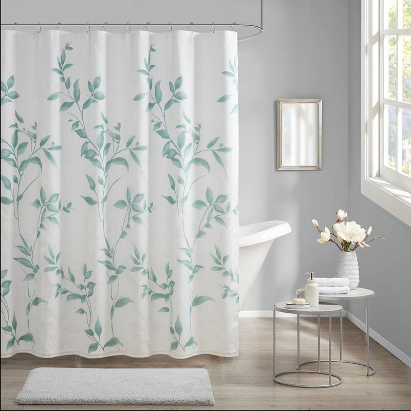 Home Outfitters Seafoam Shower Curtain 72"W x 72"L, Shower Curtain for Bathrooms, Modern/Contemporary