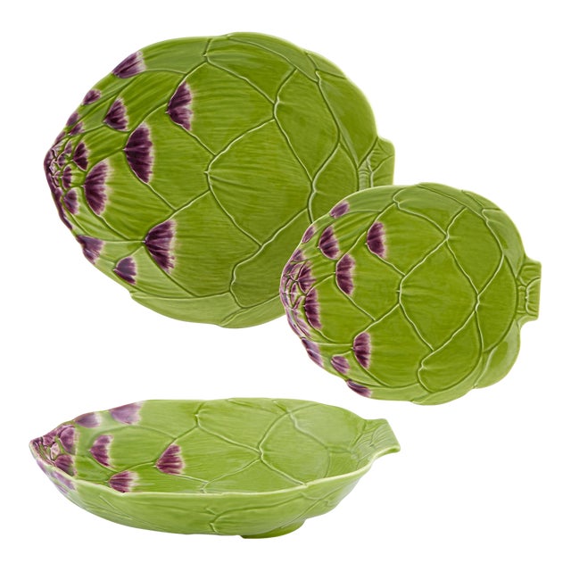 Artichoke 12 Pieces set with pasta bowl - green
