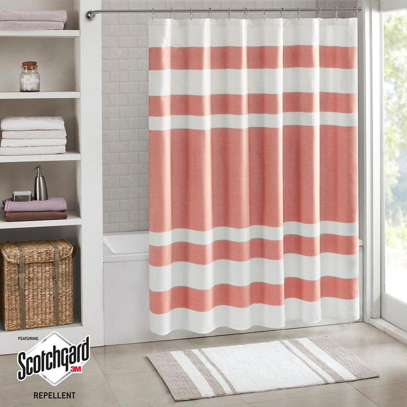 Home Outfitters Coral  Shower Curtain 72x72", Shower Curtain for Bathrooms, Classic