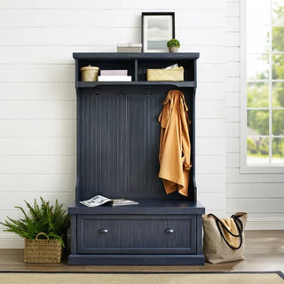 Seaside Hall Tree, Distressed Navy