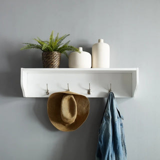 Harper Entryway Shelf in White