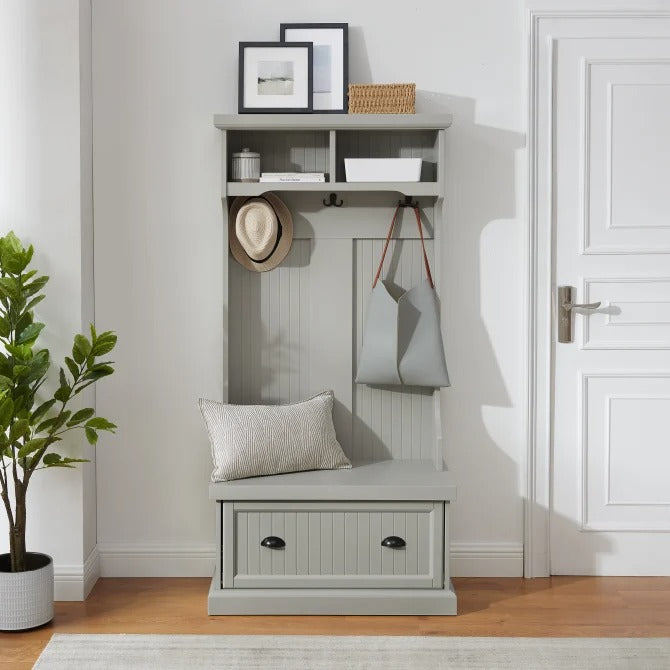 Crosley Furniture Shoreline Hall Tree Gray