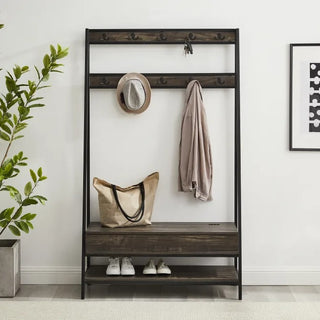 Jacobsen Hall Tree in Brown Ash Finish by Crosley
