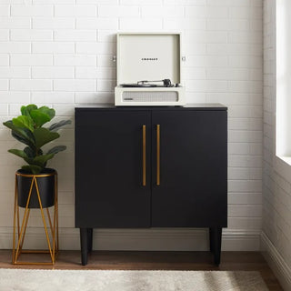 Crosley Furniture Everett Accent Cabinet, Matte Black