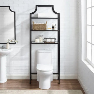 Crosley Aimee 3-Shelf Glass Space Saver, Oil Rubbed Bronze
