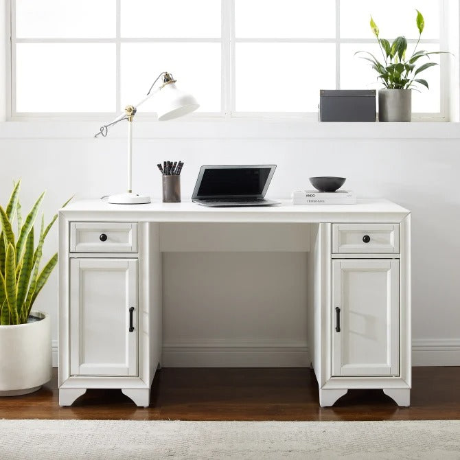 Crosley Furniture Tara Desk, Distressed White