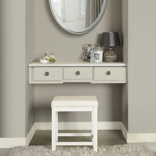 Vista Vanity Stool, White