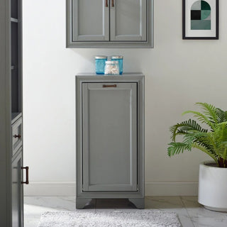 Crosley Furniture Tara Linen Hamper, Vintage Gray