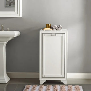 Crosley Furniture Tara Linen Hamper, Vintage White